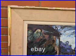 Albert VAGH WEINMANN. Rue Animée. Peinture huile sur toile