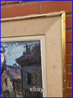 Albert VAGH WEINMANN. Rue Animée. Peinture huile sur toile