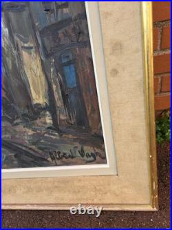 Albert VAGH WEINMANN. Rue Animée. Peinture huile sur toile