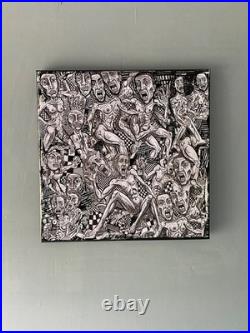 Anatomie du Cri tableau au format 40 x 40 cm, expressionniste brut