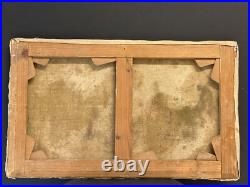 Ancien Tableau HST Symboliste La Cérémonie dans le Parc Signé -1900's