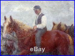 Ancien Tableau Henri Blahay (XIXe-XXe) Peinture Huile Antique Oil Painting
