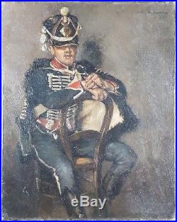 Ancien Tableau Henri Jacquier (1878-1921) Peinture Huile Antique Oil Painting