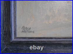 Ancien Tableau Huile Sur Toile Signé Pablo Matania Peintre Argentin Né En 1936