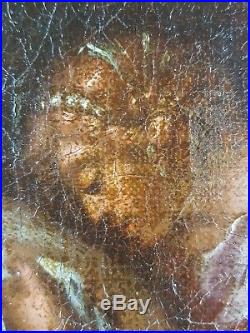 Ancien Tableau La Déposition de Croix Peinture Huile Antique Painting Dipinto