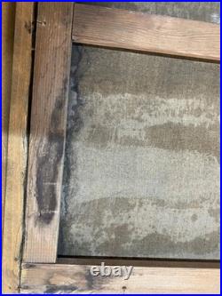 Ancien Tableau Peinture Huile sur Toile Nature Morte aux Roses Art Lorrain