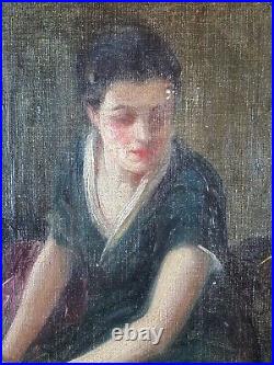 Ancien Tableau Pierre de Belair (1892-1956) Peinture Huile Oil Painting Dipinto
