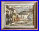 Ancien tableau Ecole de Paris vue Montmartre paysage ville rue 1930 peinture hst