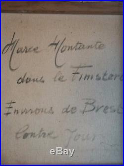 Ancien tableau, HST, Marine, signé Pierre Godar, Finistère, Brest, début XXème
