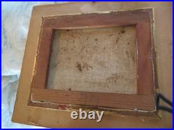 Ancien tableau bouquet d'anémone et de rose peinture sur toile signé