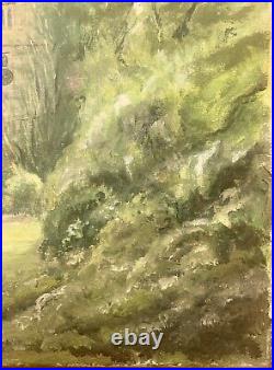 Ancien tableau hst paysage impressionnisme BURLINGTON landscape École Anglaise