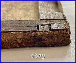 Ancien tableau marine XVIII 17 18 mer port bateau paysage peinture antique cadre