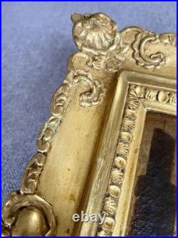 Ancien tableau marine XVIII 17 18 mer port bateau paysage peinture antique cadre