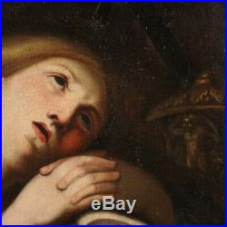 Ancien tableau religieux Madeleine peinture huile sur toile 700 18ème siècle
