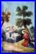 Ancien tableau religieux XVIII XIX Jésus Christ saint ange vierge Marie peinture