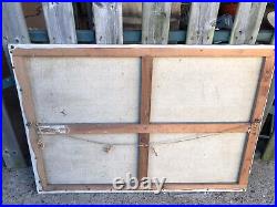 Ancien tableau religieux peinture sur toile Jésus et la Samaritaine signé 19ème