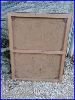 Ancienne Peinture Grand Format, Huile Sur Toile Portrait De Femme