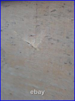 Ancienne Peinture Grand Format, Huile Sur Toile Portrait De Femme