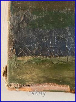 Ancienne Peinture Huile Sur Toile Soldat Romain Casque Dufresne Expressionnisme