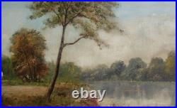 Ancienne huile sur toile encadrée et signée ALRAY années 1950 80 x 40 cm