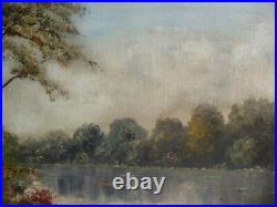 Ancienne huile sur toile encadrée et signée ALRAY années 1950 80 x 40 cm