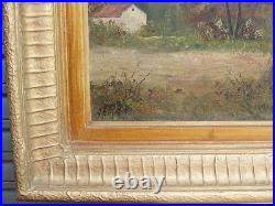 Ancienne huile sur toile encadrée et signée ALRAY années 1950 80 x 40 cm