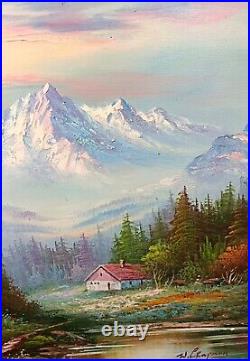 Ancienne peinture de William Ernest Chapman huile sur toile sujet paysage