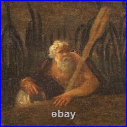 Ancienne peinture mythologique jugement de Paris tableau huile sur toile 600