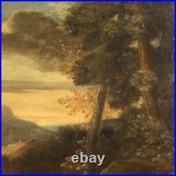 Ancienne peinture mythologique jugement de Paris tableau huile sur toile 600