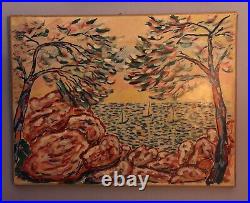 André Derain(1880-1954) Paysage fauve huile sur papier marouflée sur toile