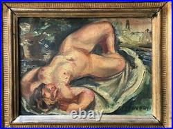 André Favory 1888-1937 nu féminin huile sur toile