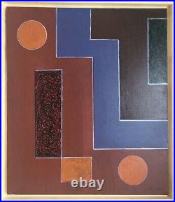 André GUILLOU 1925-2017. Composition, 2005. Acrylique sur toile. SBD. 70x60. Cadre