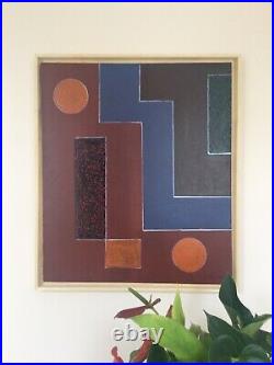 André GUILLOU 1925-2017. Composition, 2005. Acrylique sur toile. SBD. 70x60. Cadre