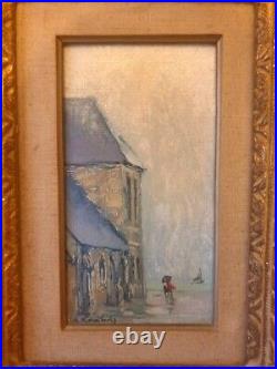 André Hambourg Huile sur toile Le maudit bout, Honfleur peinture tableau 1958