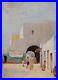 André NIVARD tableau huile orientaliste paysage TUNISIE rue TUNIS orientalisme