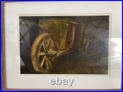 Anonyme Huile sur toile marouflée sur carton Brouette XX