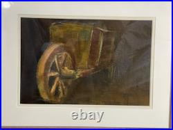 Anonyme Huile sur toile marouflée sur carton Brouette XX