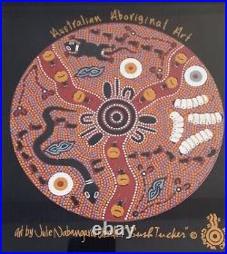 Art Aborigène d'Australie. Peinture sur toile authentique