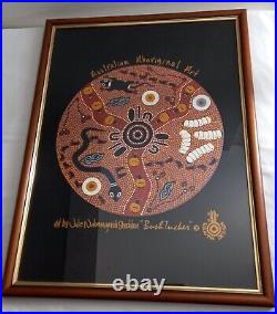 Art Aborigène d'Australie. Peinture sur toile authentique