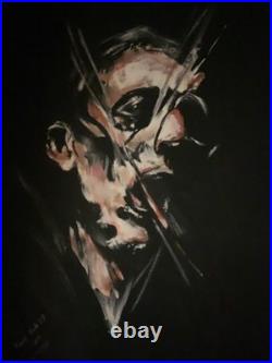 Art Contemporain 90x115cm Portrait Expressionniste Original