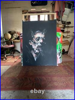 Art Contemporain 90x115cm Portrait Expressionniste Original