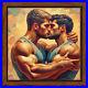 Art Peinture Contemporaine Gay Et Erotique 27×27 Encadre