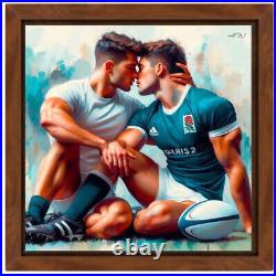 Art Peinture Contemporaine Gay Et Erotique 27x27 Encadre