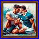 Art Peinture Contemporaine Gay Et Erotique 27×27 Encadre