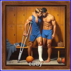 Art Peinture Contemporaine Gay Et Erotique 27x27 Encadre