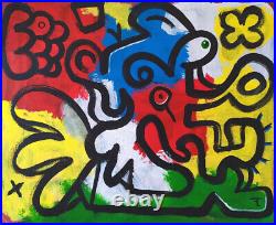 Art contemporain tableau peinture acrylique sur toile abstrait oeuvre originale