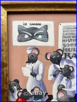 Art naïf Tableau Peinture Charlotte Lachapelle visite médicale Médecine Souris