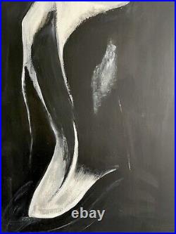 Art tableau peinture acrylique sur toile, Femme, Nu, oeuvre originale signée