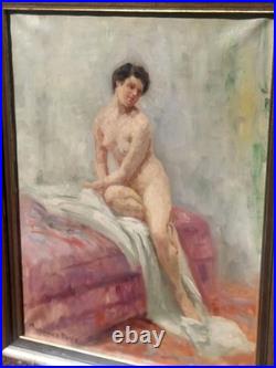 Arthur Markowicz (1872-1934) Nu Feminin. Peinture huile sur toile signé