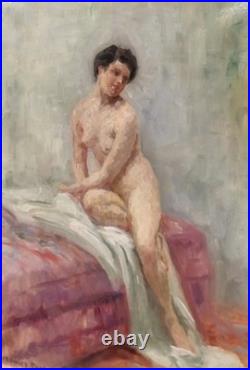 Arthur Markowicz (1872-1934) Nu Feminin. Peinture huile sur toile signé